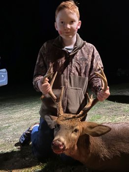 Ruben Malloy with his first deer!